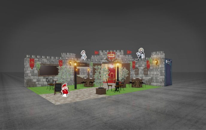 企画から施工までワンストップ対応。HIKE、「東京ゲームショウ2026」に出展する中西製作所のブース施工を担当 〜『給食マスター！』に登場する王宮・城下町をイメージ〜